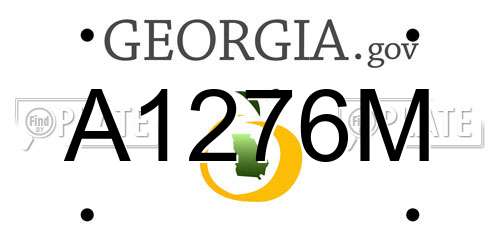 A1276M Georgia License Plate