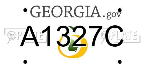 A1327C Georgia License Plate