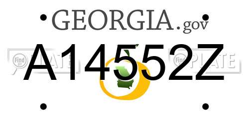 A14552Z Georgia License Plate