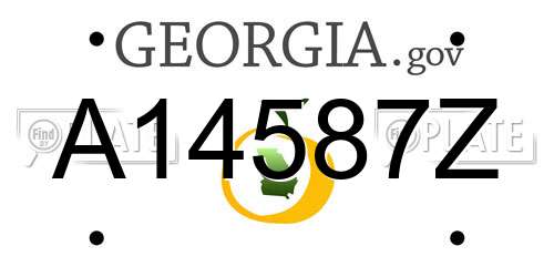 A14587Z Georgia License Plate