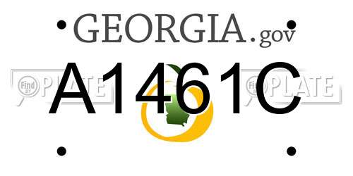 A1461C Georgia License Plate
