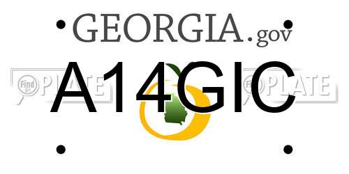 A14GIC Georgia License Plate