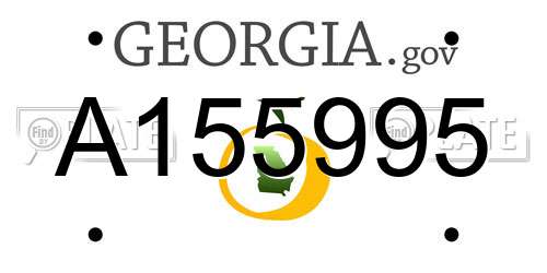 A155995 Georgia License Plate