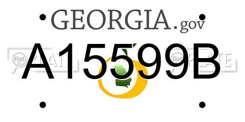 A15599B Georgia License Plate