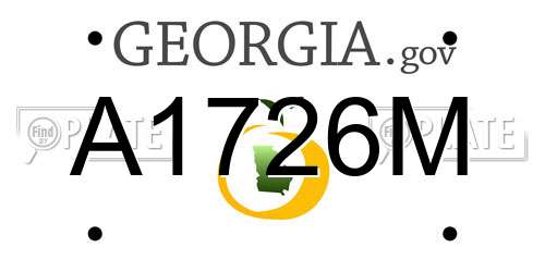A1726M Georgia License Plate