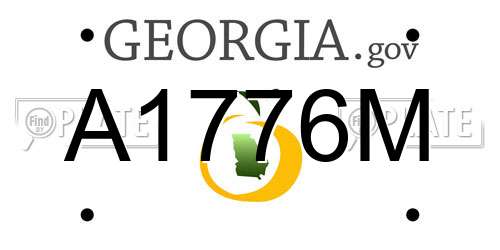 A1776M Georgia License Plate