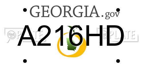 A216HD Georgia License Plate
