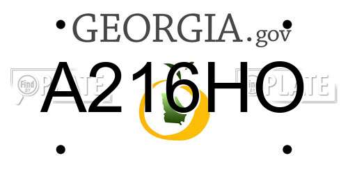 A216HO Georgia License Plate