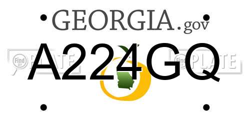 A224GQ Georgia License Plate