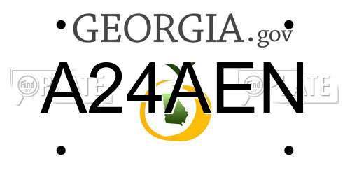 A24AEN Georgia License Plate