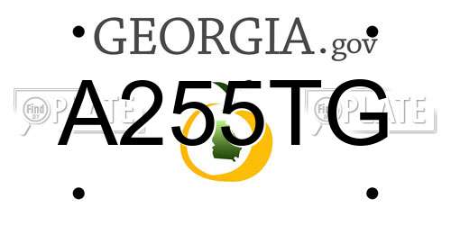 A255TG Georgia License Plate