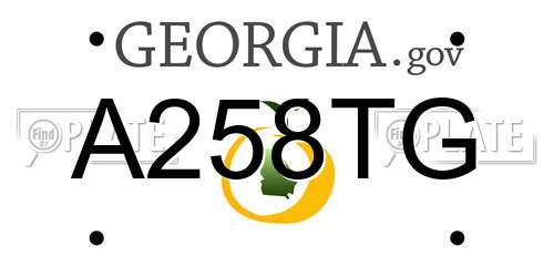 A258TG Georgia License Plate