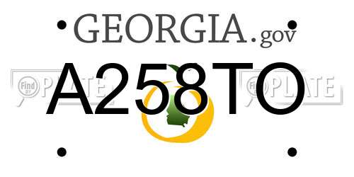 A258TO Georgia License Plate