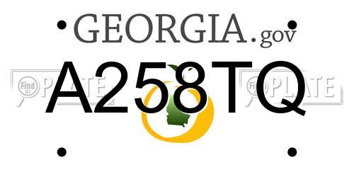 A258TQ Georgia License Plate