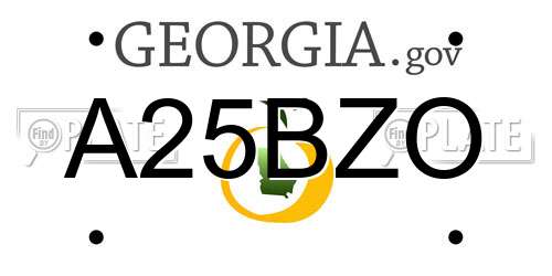 A25BZO Georgia License Plate