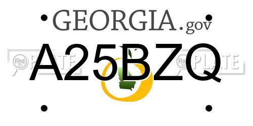 A25BZQ Georgia License Plate