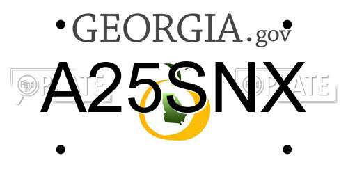 A25SNX Georgia License Plate