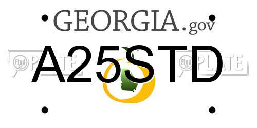 A25STD Georgia License Plate