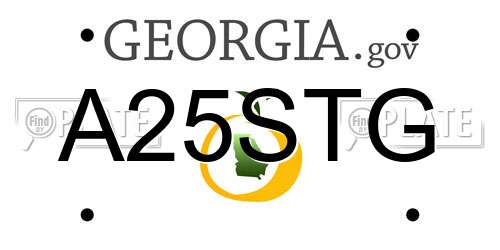 A25STG Georgia License Plate