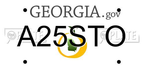 A25STO Georgia License Plate