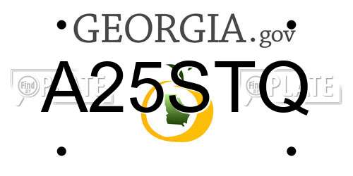 A25STQ Georgia License Plate