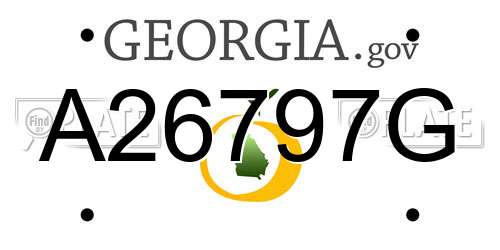 A26797G Georgia License Plate