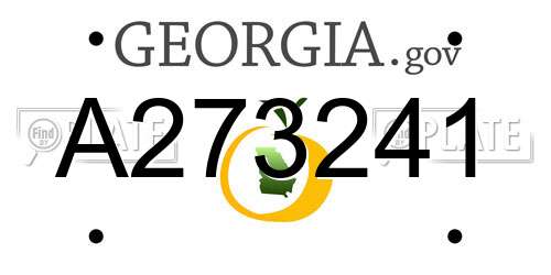 A273241 Georgia License Plate