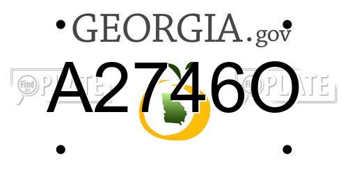 A2746O Georgia License Plate