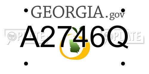 A2746Q Georgia License Plate
