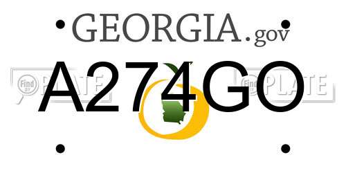 A274GO Georgia License Plate