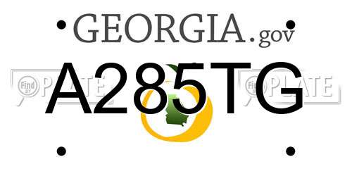 A285TG Georgia License Plate