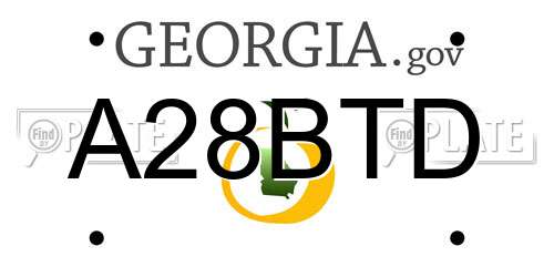 A28BTD Georgia License Plate