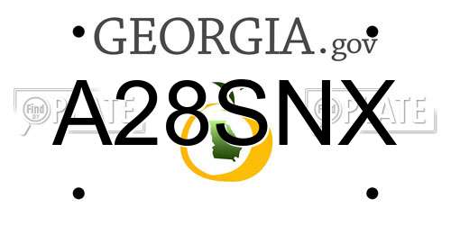 A28SNX Georgia License Plate