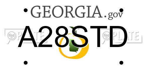 A28STD Georgia License Plate