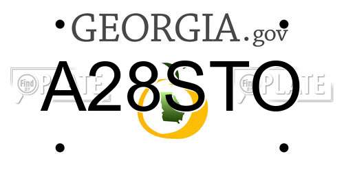 A28STO Georgia License Plate