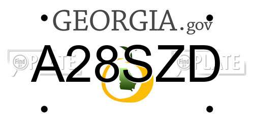 A28SZD Georgia License Plate