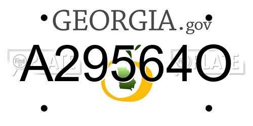 A29564O Georgia License Plate