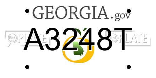 A3248T Georgia License Plate