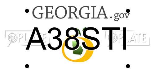 A38STI Georgia License Plate