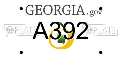 A392 Georgia License Plate