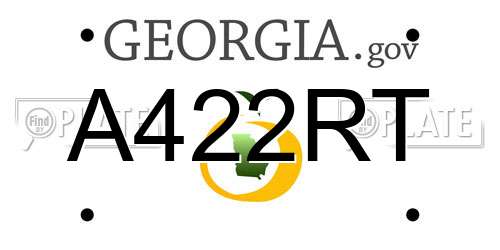 A422RT Georgia License Plate