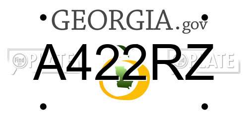 A422RZ Georgia License Plate