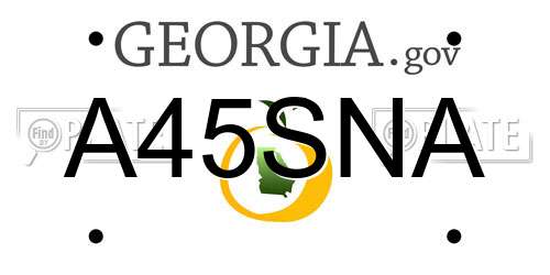 A45SNA Georgia License Plate