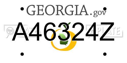 A46324Z Georgia License Plate