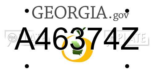 A46374Z Georgia License Plate