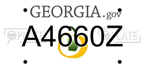 A4660Z Georgia License Plate
