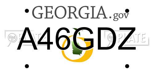 A46GDZ Georgia License Plate