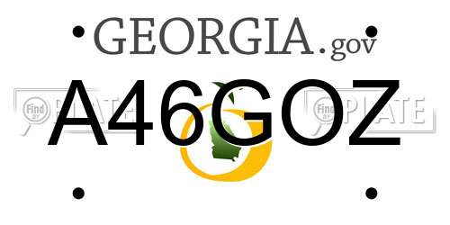A46GOZ Georgia License Plate