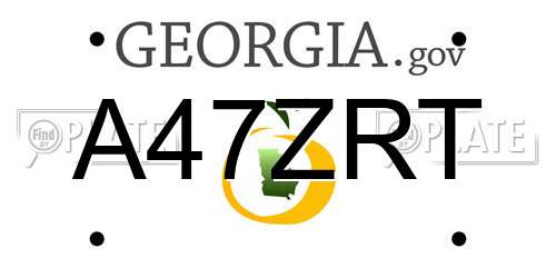 A47ZRT Georgia License Plate