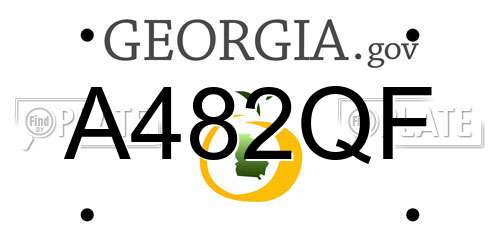 A482QF Georgia License Plate